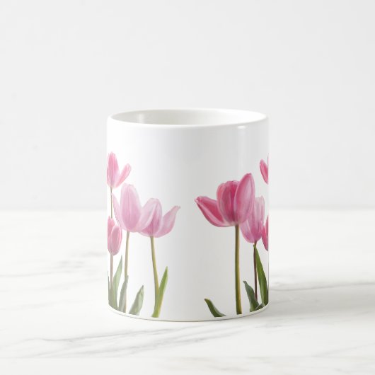 Pink Tulips Kaffeetasse (Mittel)