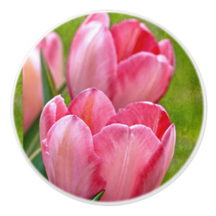 Pink Tulips Keramikknauf