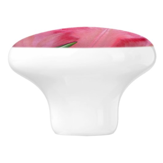 Pink Tulips Keramikknauf (Seitenansicht)