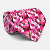 Pink Tulips Krawatte (Gerollt)
