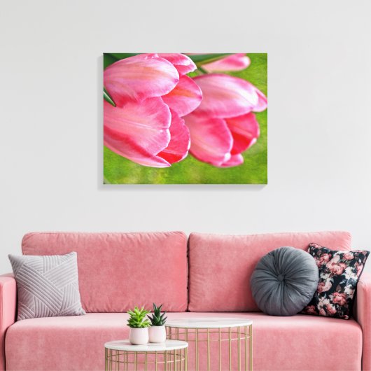 Pink Tulips Leinwanddruck (Insitu (Wohnzimmer))