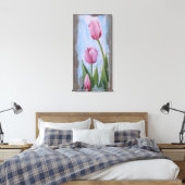 Pink Tulips Leinwanddruck (Insitu (Schlafzimmer))