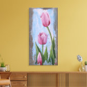 Pink Tulips Leinwanddruck (Insitu (Wohnzimmer))