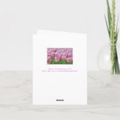 PINK TULIPS / Muttertagskarte Karte (Rückseite)