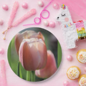 Pink Tulips Pappteller (Party)