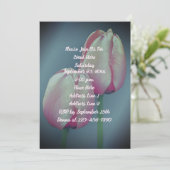 Pink Tulips Party Einladung (Stehend Vorderseite)