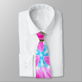 Pink Tulips Pattern Krawatte (Gebunden)