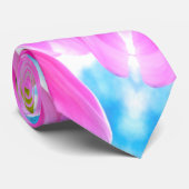 Pink Tulips Pattern Krawatte (Gerollt)