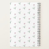 Pink Tulips Personalized Journal Notebook Notizblock (Rückseite)