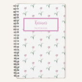 Pink Tulips Personalized Journal Notebook Notizblock (Vorderseite)