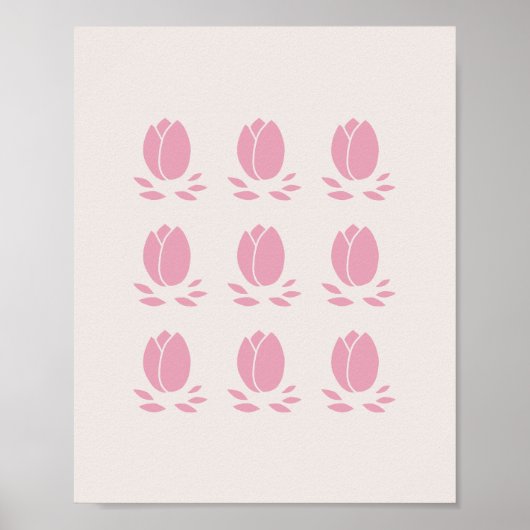 Pink Tulips Poster (Vorne)