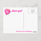 PINK TULIPS ~ Postkarte (Rückseite)