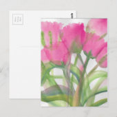Pink Tulips Postkarte (Vorne/Hinten)
