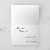 Pink Tulips Save the Date Card Ankündigung (Innenseite)