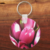Pink Tulips Schlüsselanhänger (Vorderseite)