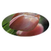 Pink Tulips Schneidebrett (Ecke)