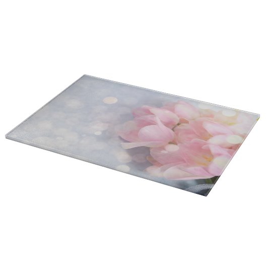Pink Tulips Schneidebrett (Ecke)