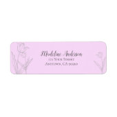 Pink Tulips Silhouette | RÜCKSENDEADRESSE (Vorne)