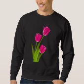 Pink Tulips Sweatshirt (Vorderseite)