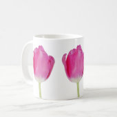 Pink Tulips Tasse (Vorderseite Links)