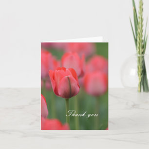 Pink Tulips Thank You Dankeskarte