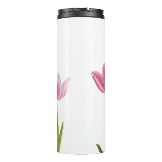 Pink Tulips Thermosbecher (Rückseite)