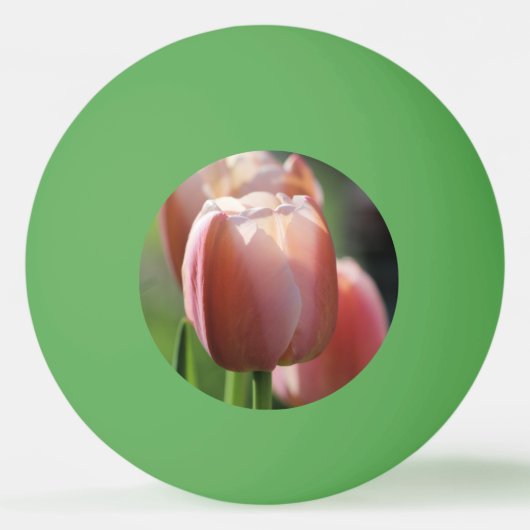 Pink Tulips Tischtennisball (Vorderseite)