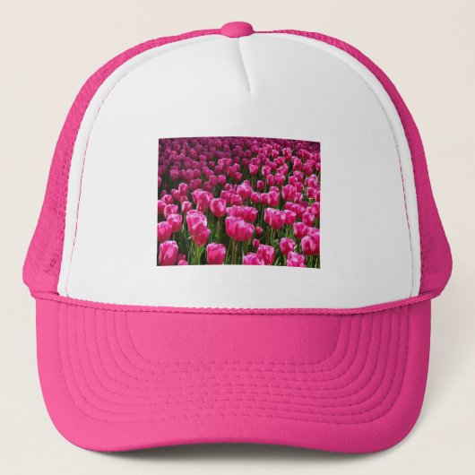 Pink Tulips Truckerkappe (Vorderseite)