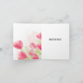 Pink Tulips Vielen Dank Dankeskarte (Innenseite)