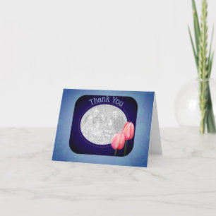 Pink Tulips Vielen Dank für Ihre Fotokarte Dankeskarte