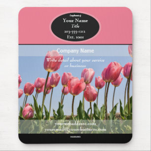 Pink Tulips Werbemouse Pad - HAMbyWG Mousepad