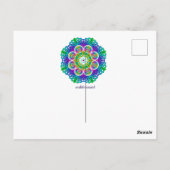 Pink Tullip tropfende Farbe Hintergrund & benutzer Postkarte (Rückseite)