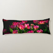 Pink-Tulpe-Blume Seitenschläferkissen (Rückseite)
