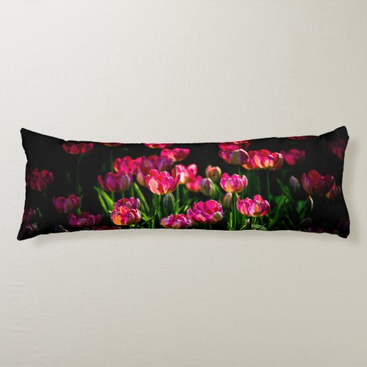 Pink-Tulpe-Blume Seitenschläferkissen (Vorderseite)