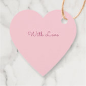 Pink Tulpe Herzkunst danke Gastgeschenk Hochzeit T Geschenkanhänger (Rückseite)