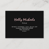 Pink-Tulpe-Malerei-Visitenkarte Visitenkarte (Rückseite)