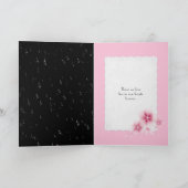 Pink Tulpe mit Perlen-Beileid Karte (Innenseite)