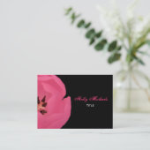 Pink-Tulpe-Visitenkarte Visitenkarte (Stehend Vorderseite)