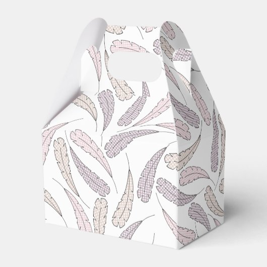 Pink Turkey & Feathers Fall Girl Babydusche Geschenkschachtel (Rückseite)