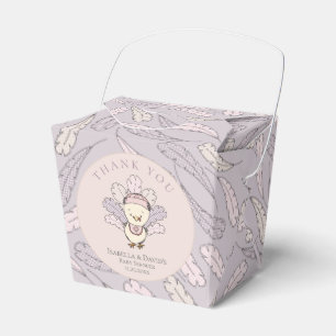 Pink Turkey & Feathers Fall Girl Babydusche Geschenkschachtel