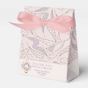 Pink Turkey & Feathers Fall Girl Babydusche Geschenkschachtel