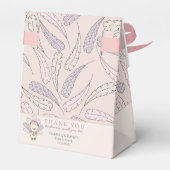 Pink Turkey & Feathers Fall Girl Babydusche Geschenkschachtel (Rückseite)