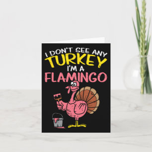 Pink Turkey Flamingo Fun Erntedank Tierpark Lover Karte