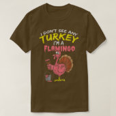 Pink Turkey Flamingo Funny Erntedank Animal Lov T-Shirt (Design vorne)