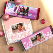 Pink Türkise Bat Mitzvah Candy Bar Wrapper Flyer