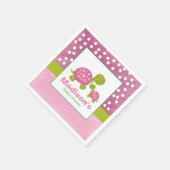 Pink Turtle Baby Dusche Napkin Serviette (Ecke)