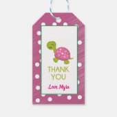 Pink Turtle Gift Tag Geschenkanhänger (Vorderseite)