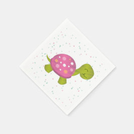 Pink Turtle Party Napkin Serviette