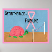Pink Turtle Rennposter Poster (Vorne)