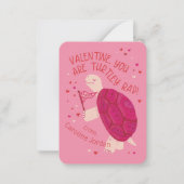 Pink Turtle y Krass School Klassenzimmer Kind Vale Mitteilungskarte (Vorderseite)